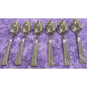 Reed &‎ Barton Berkeley 18/10 Stainless Steel Flatware Oval Soup Spoons Set Of 6